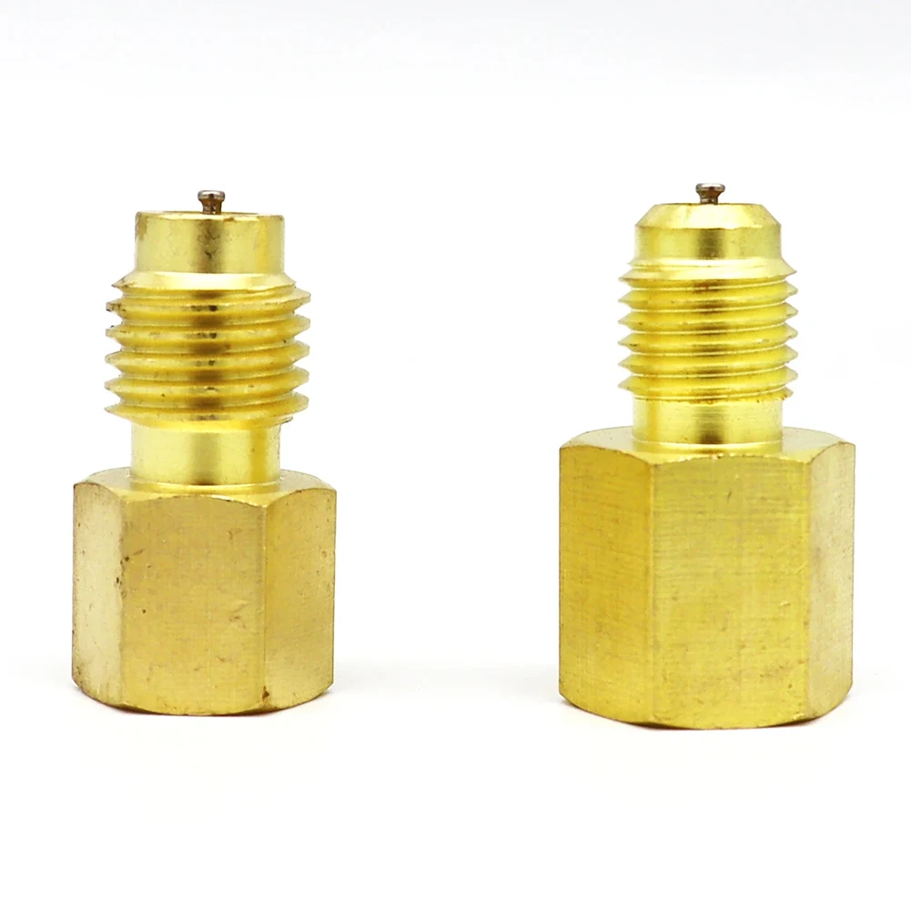 Refrigeration Adapter Kit R134A to R12 12 Female to 14 Male Flare Connectors for Efficient Refrigeration Tasks