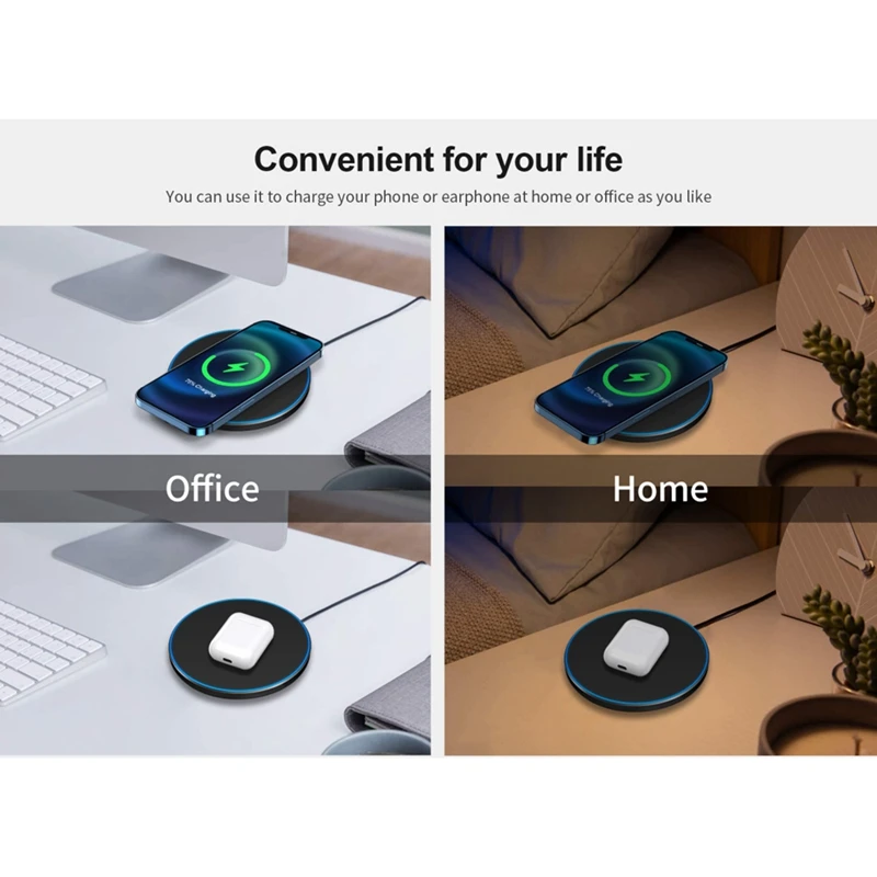 무선 고속 충전기 패드, C타입 고속 충전 스테이션, I 폰 13, 12, 11, X, 안드로이드, TWS 헤드폰, 15W