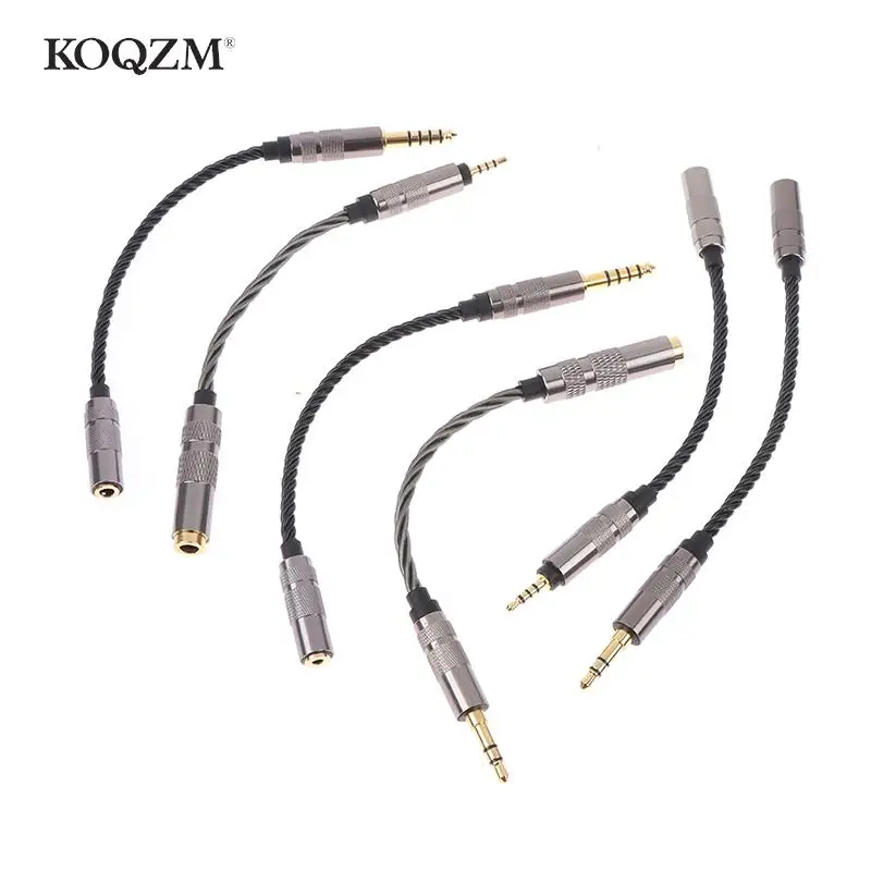 13cm Audio Cable 2.5 Male To 4.4 Female Balanced Silver-Plating Cord 2.5mm/4.4mm To 3.5mm Adapter For Hifi MP3 Music Player