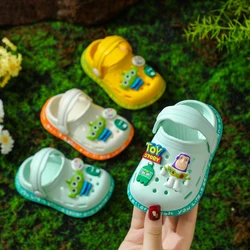 Hot Sale Summer Children's Slippers Cute Small Animals Non-slip Soft Bottom Boys and Girls Baby Home Baotou Sandals Hole Shoes