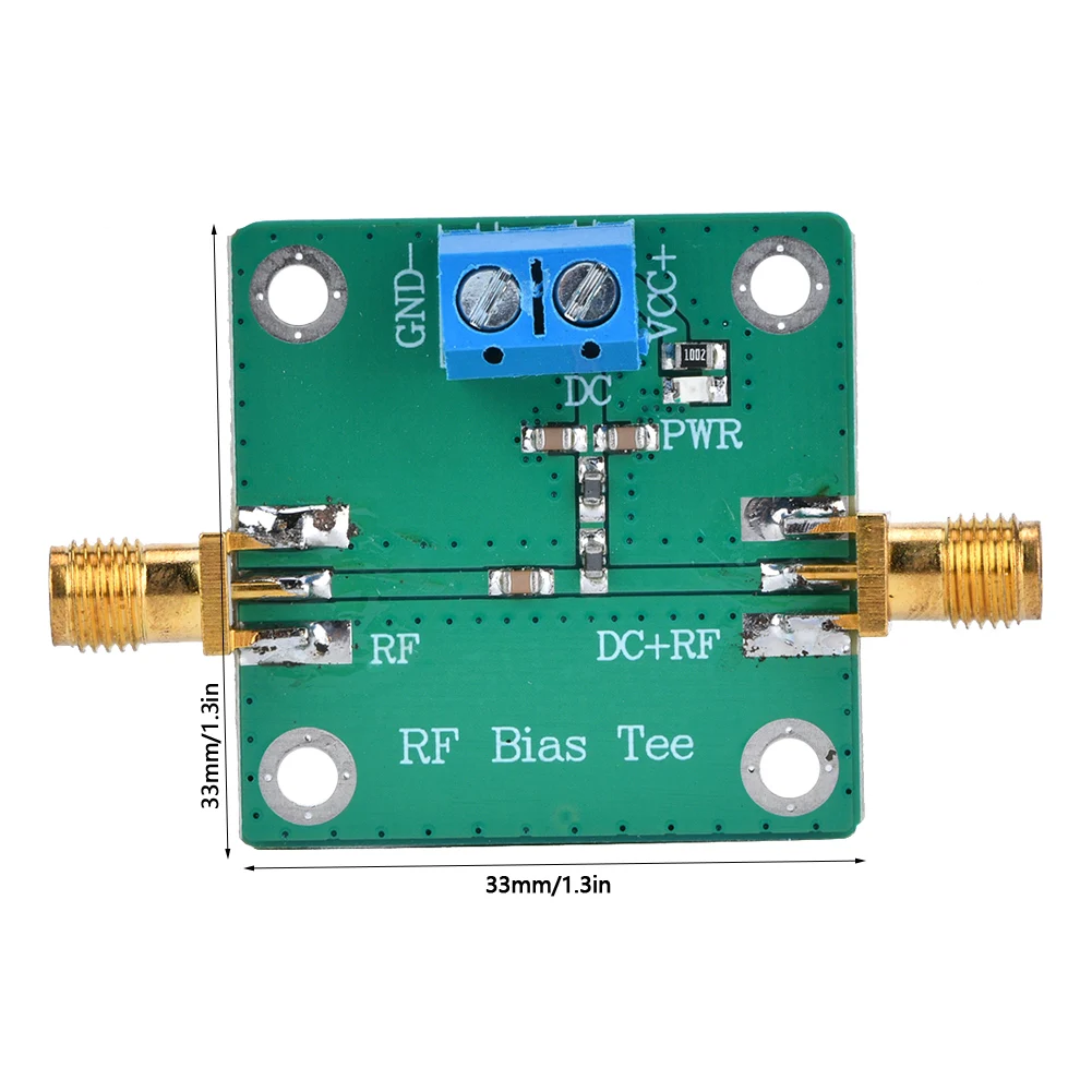 RF-microgolf hoogfrequente gebiasseerde drieweg DC-biasvoeding geschikt voor 10-6000MHz actieve antenne breedbandversterkers