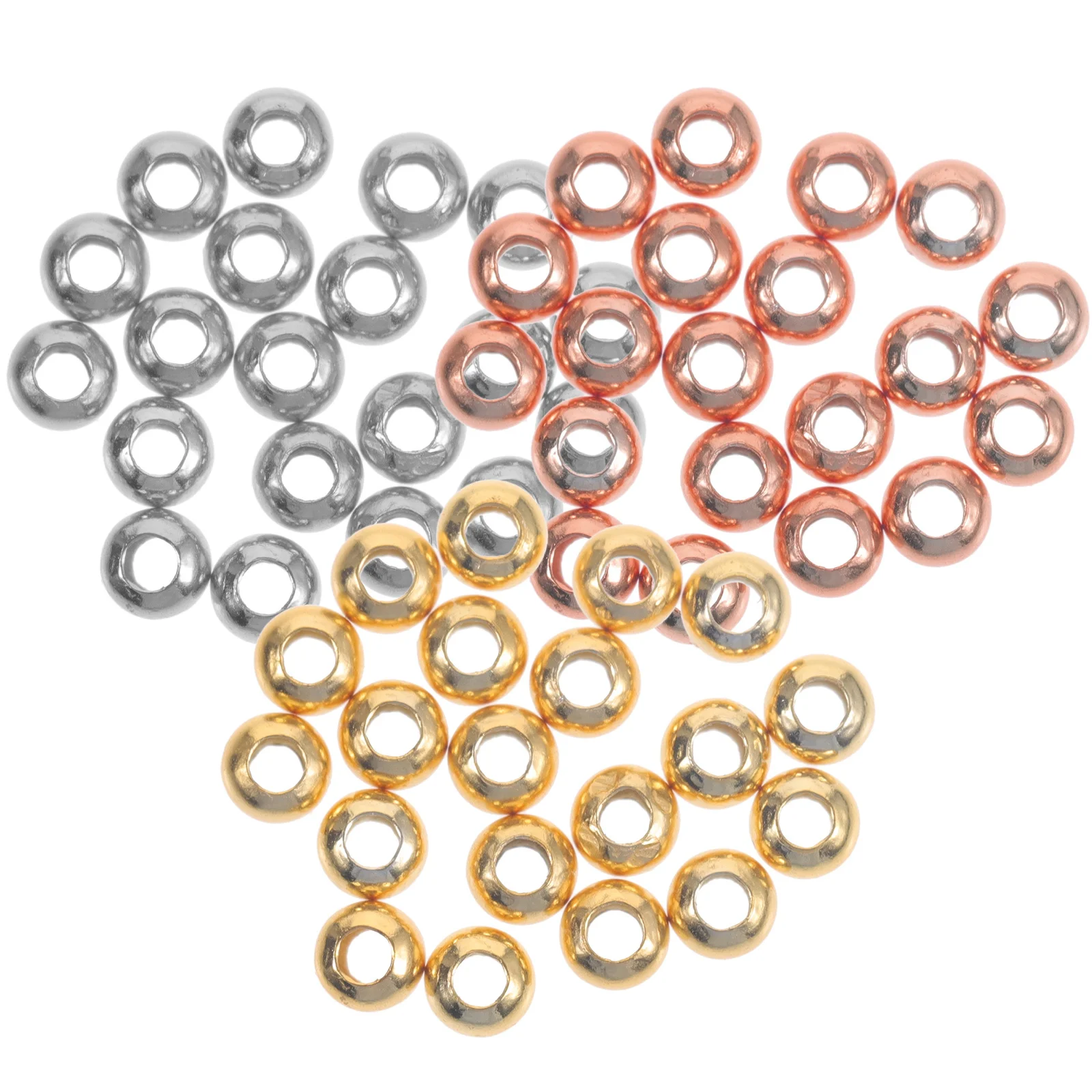 60Pcs Silver Spacer Beads DIY Jewelry Making Accessories Necklace Bracelet Crafting Supplies Silver Beads Unique Spacer Bead