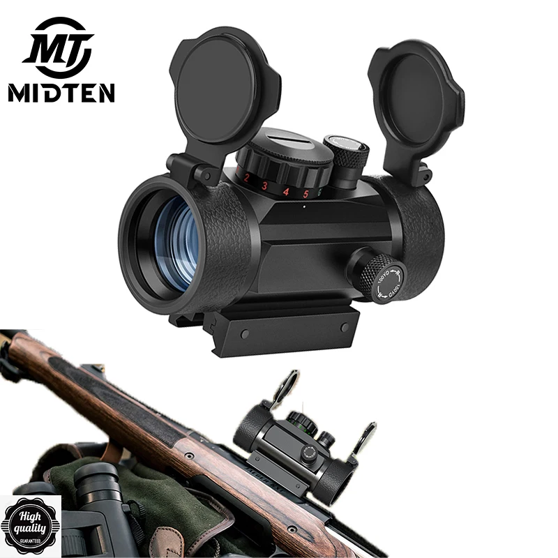 

MidTen Rifle Riflescope Tactical Red Green Dot Sight Hunting Optics Airsoft Reflex Scope For 11mm/20mm Rail Mount Collimator