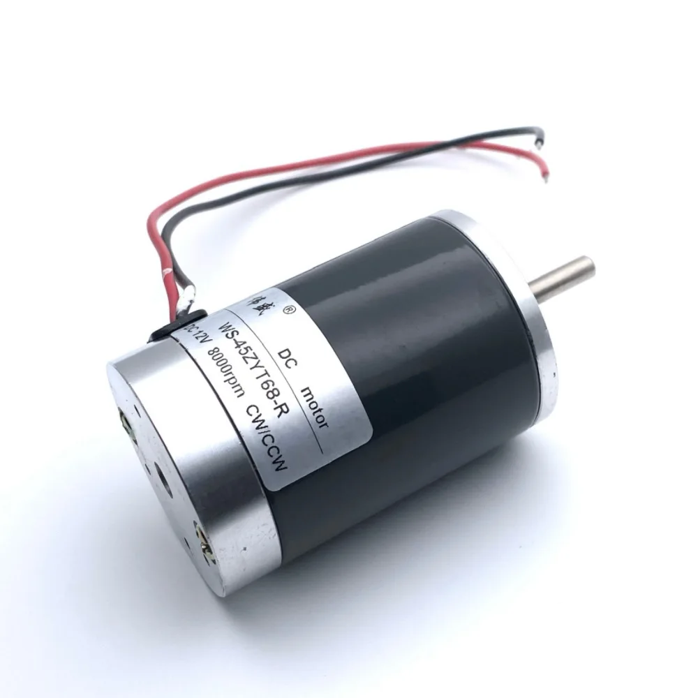 45MM Permanent Magnet DC Motor 12V 24V 3500-8000rpm Micro Speed Regulation CW CCW Mute Motor