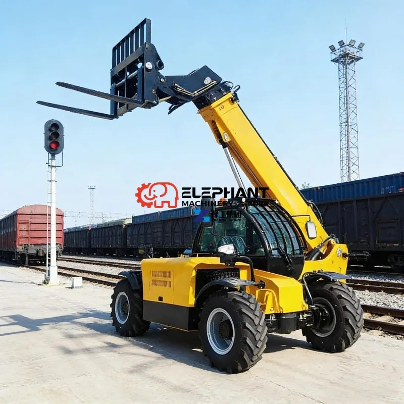 Telescopic Handler Forklift with 3.5 Ton Capacity for Jobsite Loading, Warehouse Stacking, and Agricultural Material Transfer