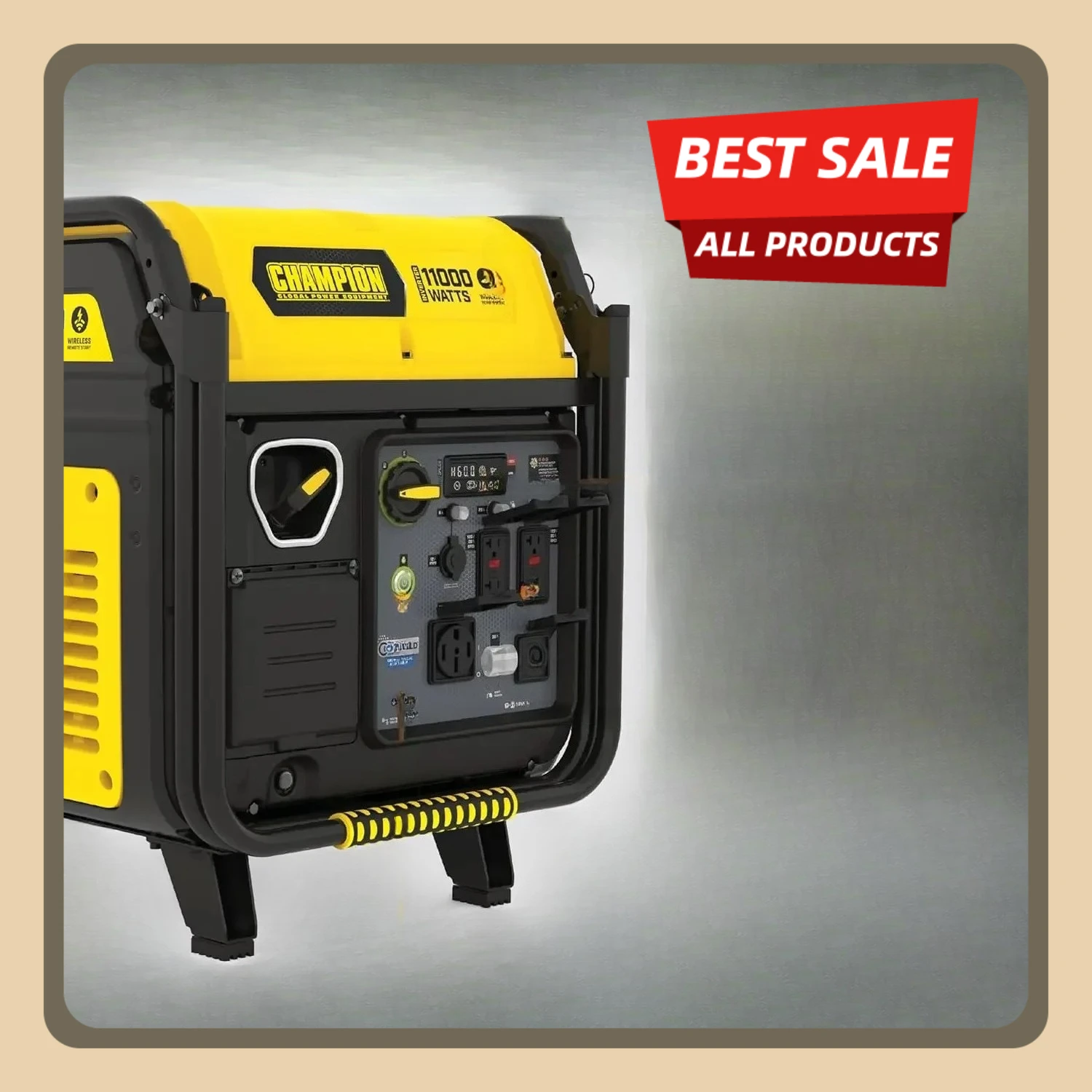 

[XMSJ-Limited Stock, Buy Now!]11000-Watt Wireless Remote Start Home Backup Portable Inverter Generator with Quiet Technology and