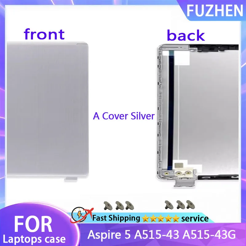 New For Aspire 5 A515-43 A515-43G LCD Rear Cover/Front Frame/hinges/Top Cover Silver