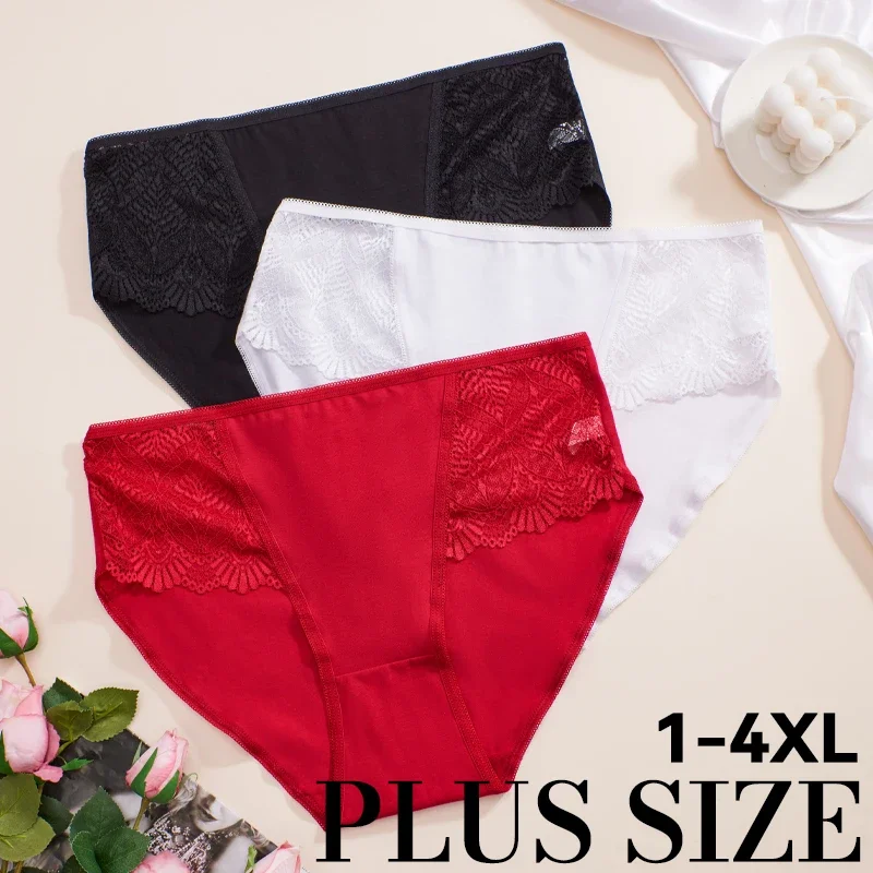 CINVIK Cotton Women Panties Plus Size Cheeky Lingerie High Waist Sexy Underwear Comfortable Female Briefs Soft Ladies Lingeries