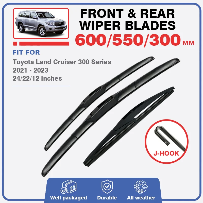 Front Wiper Blades For Toyota Land Cruiser 300 2021 2022 2023 LC 300 GR Sport Windshield Brushes Windscreen Window Accessories