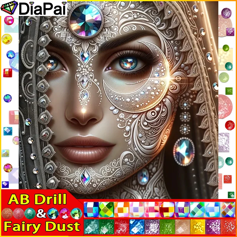 

DiaPai Fairy Dust AB 5d алмазная живопись полная квадратная/круглая «Женская Алмазная» картина со стразами DIY Алмазная вышивка для дома