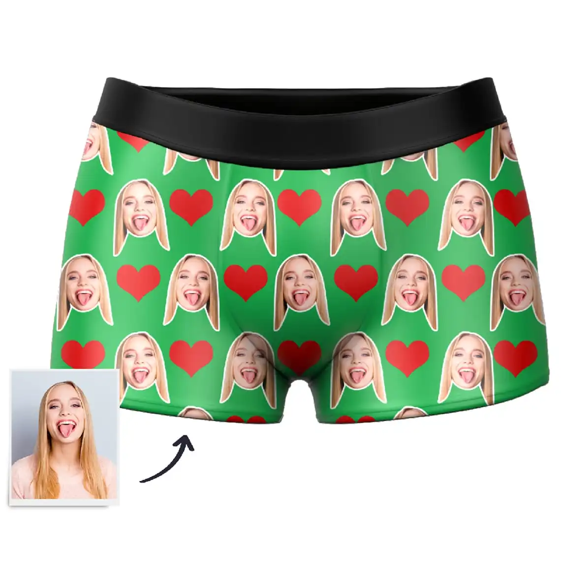 Custom Funny Face Boxer Underwear For Men Boyfriend Husband Novelty Printed Personalized Shorts Underpants Briefs With Photo