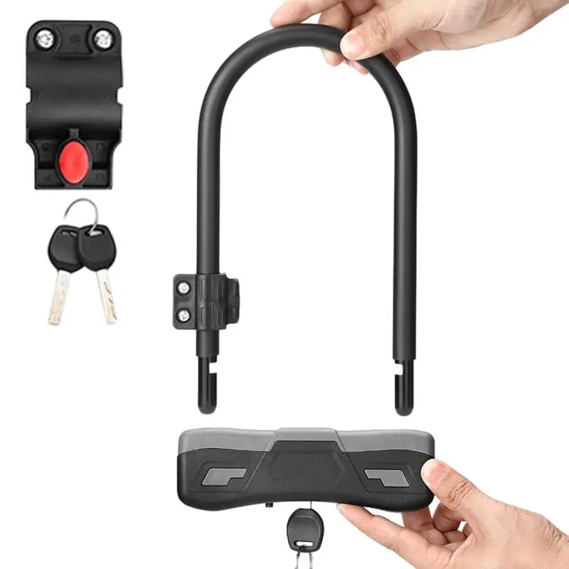 

Motorcycle Lock U Shaped Heavy Duty Bicycles Lock Cycling Supplies For Rack Handlebar Commuting Travel Outdoor School Adult