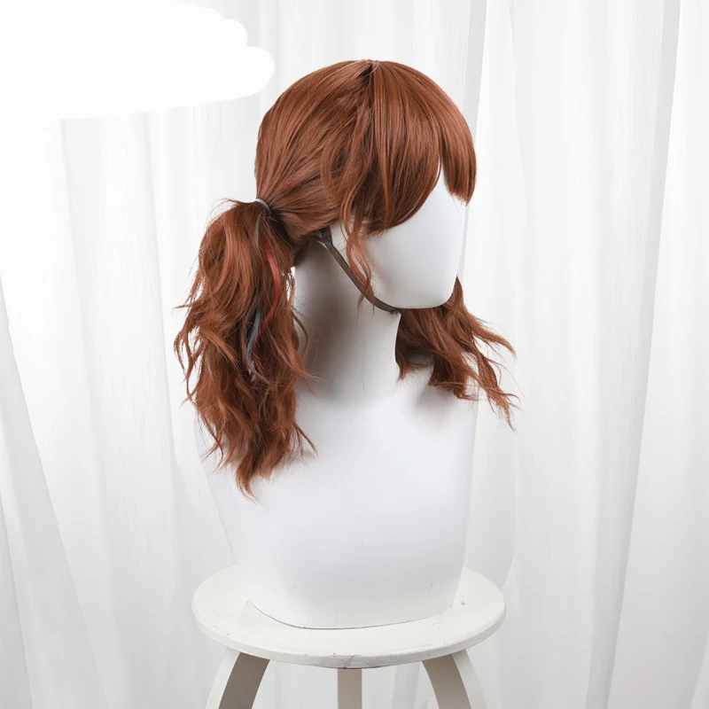 Identity V Lily Barriere Cheerleader Cosplay Wig Women Anime 45cm Cheerleader Cosplay Synthetic Hair Party Mix Color+ Wig Cap