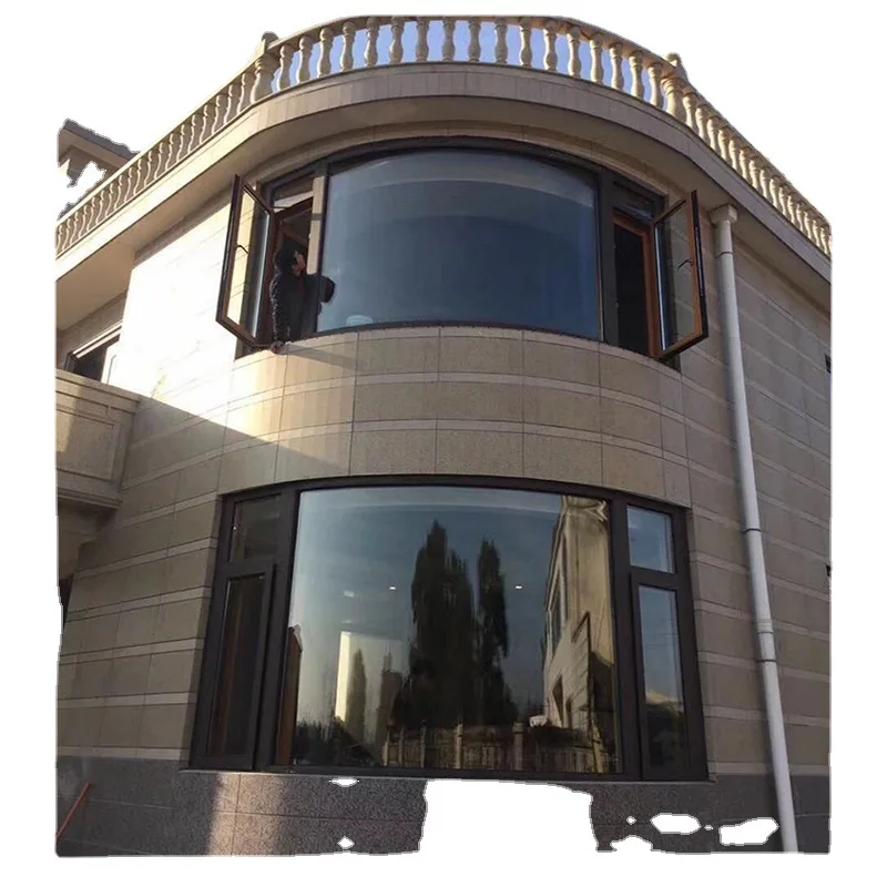 Bridge casement window, glass casement window Aluminum alloy 5cm hollow glass window