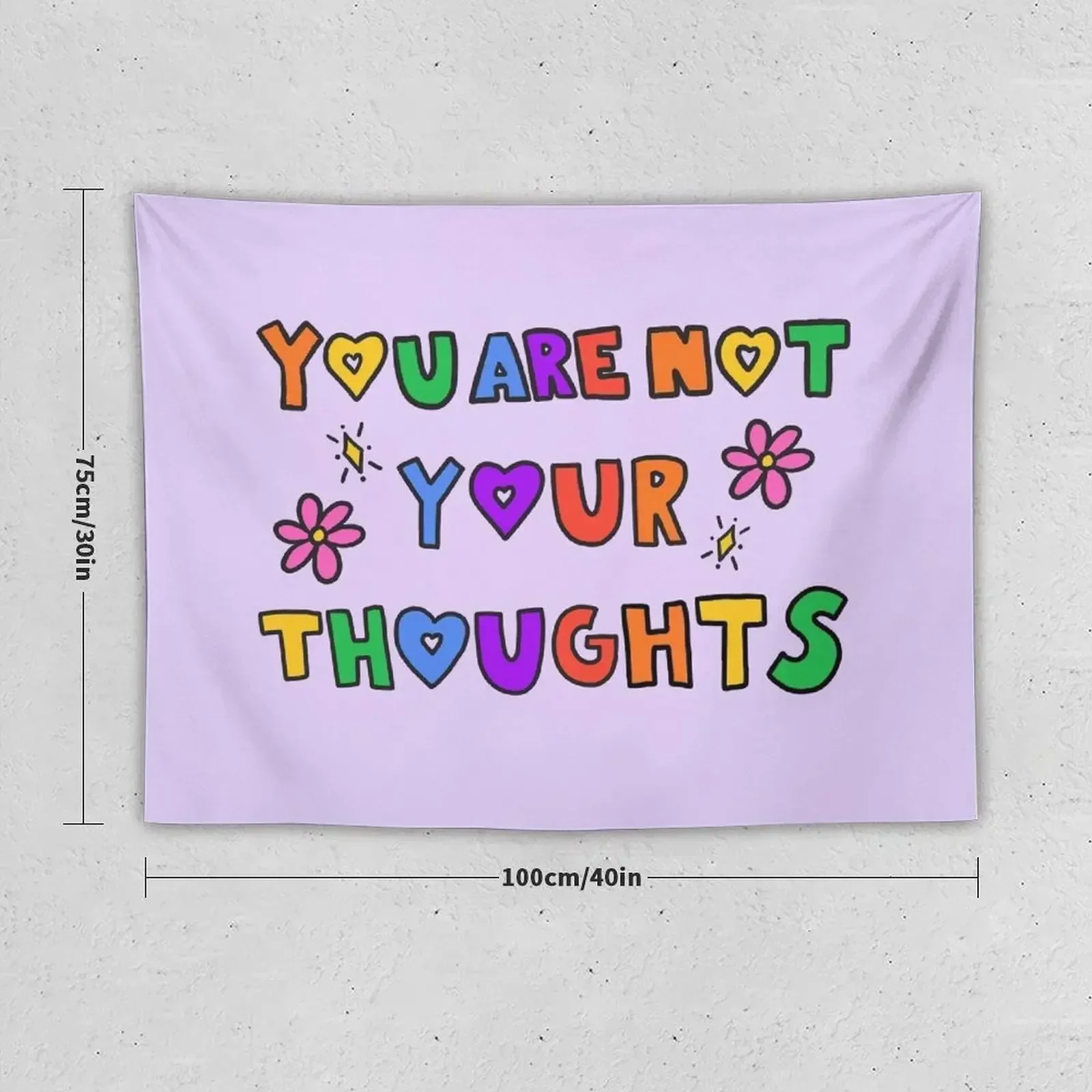 You Are Not Your Thoughts Tapestry Aesthetic Room Decors Decorative Paintings Aesthetic Room Decor Korean Tapestry