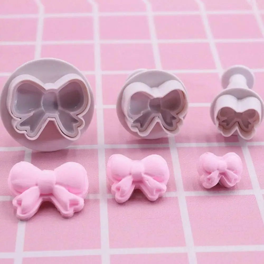 

Fondant Pastry Baking Tools Homemade DIY Plastic Cookie Cutters Set Bow Knot Tie Biscuit Mold Stamp Press