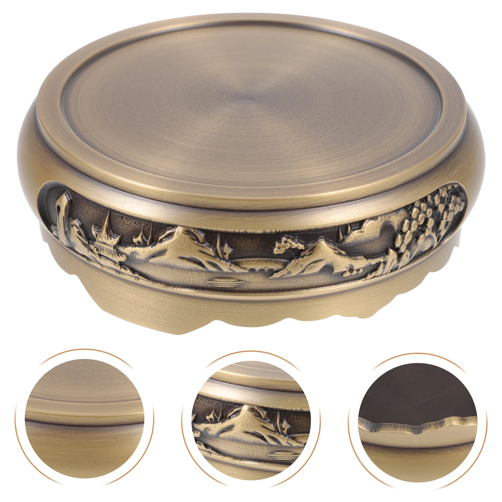 

1Pcs Household Copper Incense Burner Holder Sturdy Material Suitable for Study Bedroom Yoga Room Aromatherapy Decoration