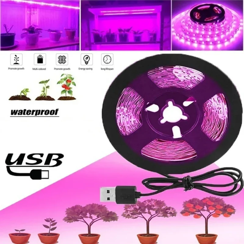 مصباح نبات داخلي ، Phyto UV ، USB ، 5V ، شريط ضوء ينمو ، أضواء Led بستانية ، نباتات الزراعة المائية للإضاءة ، phytolampp ، أجزاء متنامية