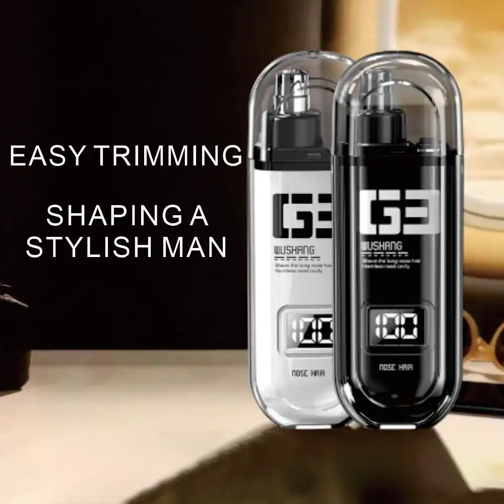 เครื่องตัดขนจมูกและหูแบบพกพาขนาดเล็ก ชาร์จเร็วด้วย USB สำหรับผู้ชายและผู้หญิง อุปกรณ์เสริมความงามบนใบหน้า ชุดอุปกรณ์ความงามไฟฟ้า