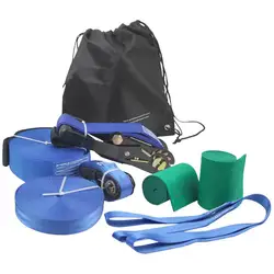 Kit Tightrope per bambini Set completo di corde strette linee di allenamento per bambini con protezioni per alberi a cricchetto allenatore per braccia e borsa per il trasporto