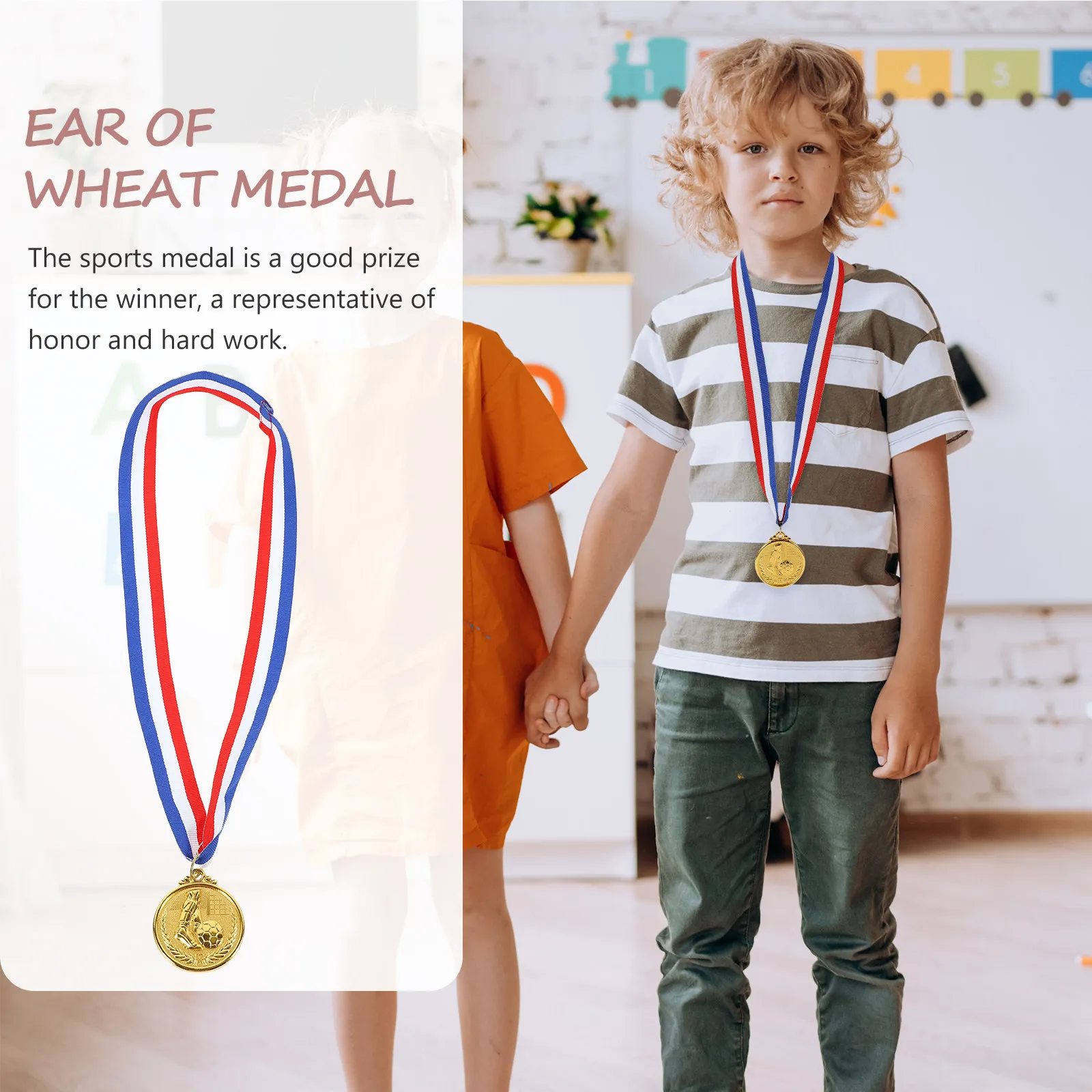 Soccer Medals Zinc Alloy Football Medals for Student Encouragement Awards Delicate Design Smooth Skin Friendly Edges Contest