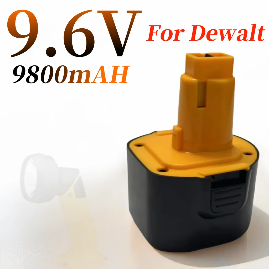 9.6V 9800mAh Replacement NI-MH Battery for Dewalt Power Tool, DW9061 DW9062 DE9036 DE9062 DW96149