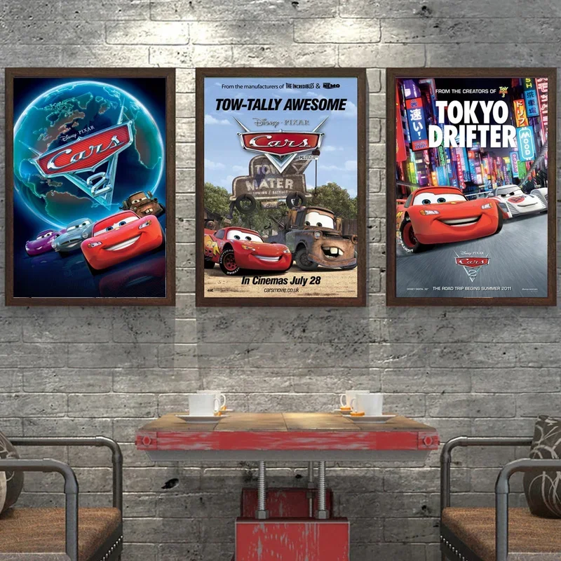 Disney Movie Cars Story Canvas Painting Pixar Racing Posters and Prints Abstract Comic Wall Art Pictures Living Room Home Decor