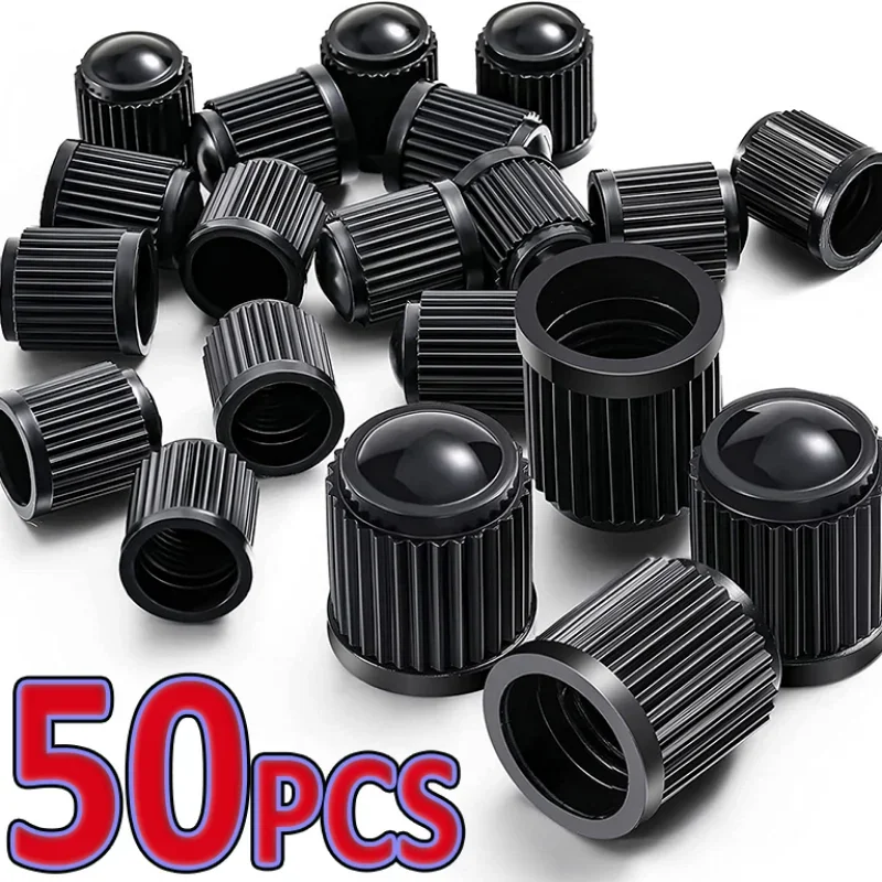 50Pcs tappi antipolvere per pneumatici Tubeless in plastica colorata tappi ad anello in gomma per valvole per pneumatici per auto per autocarri per