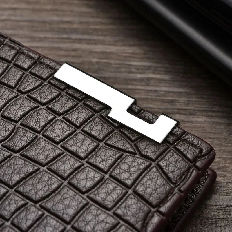 Men Wallets GOOD Product PU Leather Purses  Man's Clutch Black Wallets ID Holders For Business luxury wallet