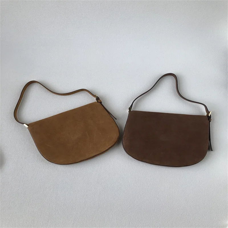 Niche design Savette tondo hobo Ladies anti-fur minimalist commuter shoulder underarm bag phone bag