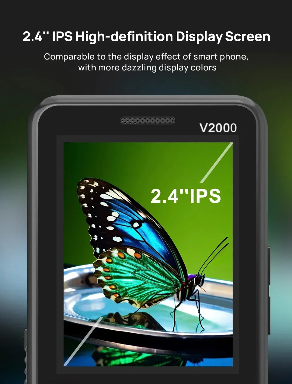 UNIWA V2000 4G Keypad Phone 2.4Inch Big Button Loud Volume 0.3MP Camera 1700mAh Russia Hebrew Keyboard Feature Phones Elderly