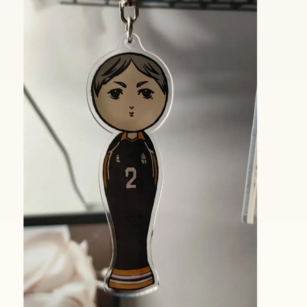 

Anime Haikyuu!! Sugawara Koushi Cosplay Cute Acrylic Creativity Keychain Student Backpack Pendant Cartoon Xmas Birthday Gift