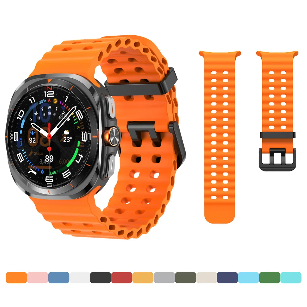 Cinturino originale per Samsung Galaxy Watch Ultra 47mm Soft Sports Correa bracciale per Galaxy Ultra 47mm cinturino da uomo donna
