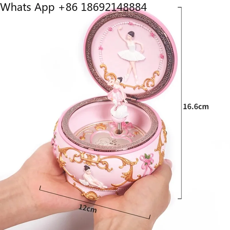 

Romance Teenage Ballerina Dancing Girl Music Box Swan Lake Luminous Musical Box Wedding Christmas for Girlfriend Gift Home Decor