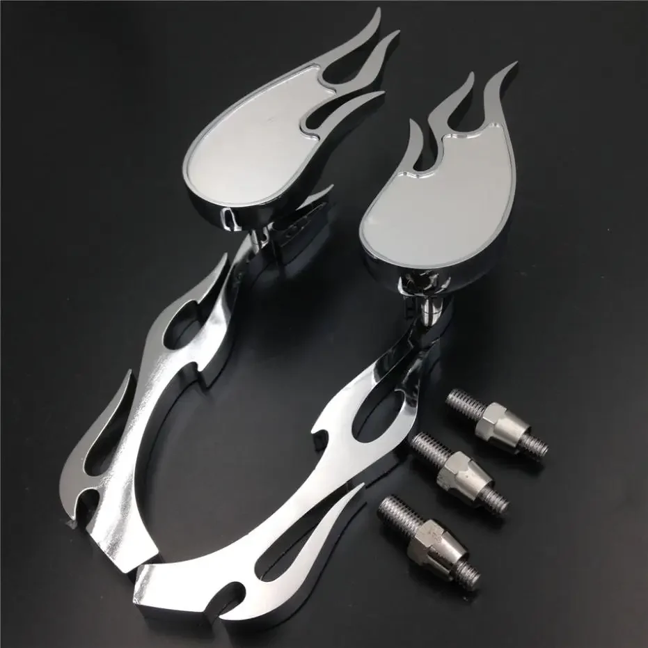 Free Shipping Motorcycle Mirror for Honda CBR600 900 929 954 1000RR Flame Shape CHROME Custom Running