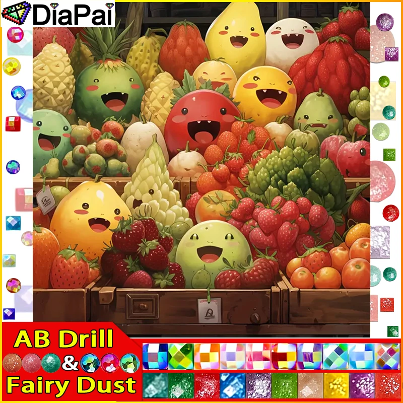 DIAPAI Fairy Dust AB Diamond Painting Full Square/Round Diamond 