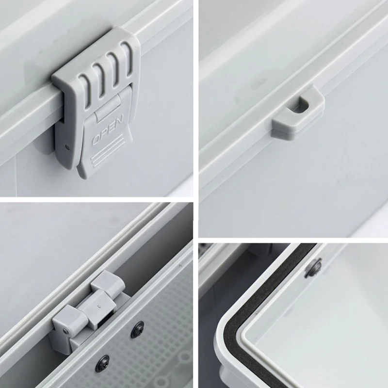 Waterproof Buckle Project Box ABS Plastic Electric Control Hinged Shell Wire Connection Cable Clasp Junction Box Instrument Case