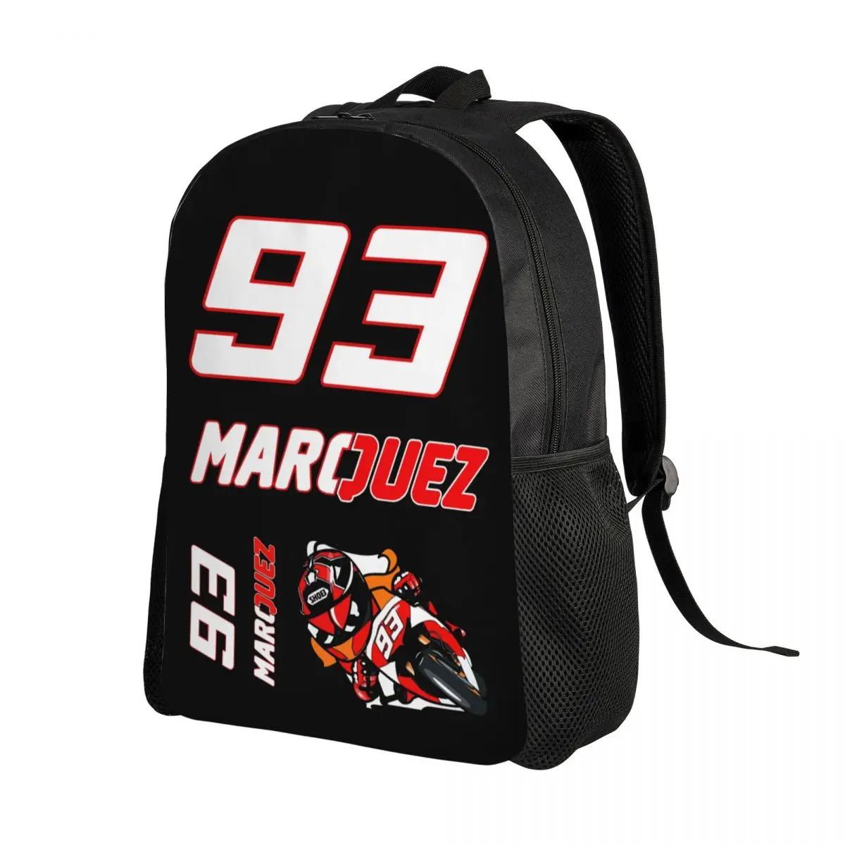 Mochila personalizada con estampado 3D de motocicleta M-Marquezed para niños y niñas, bolsas de viaje escolares para la universidad, mochila para hombres y mujeres para portátiles de 15 pulgadas