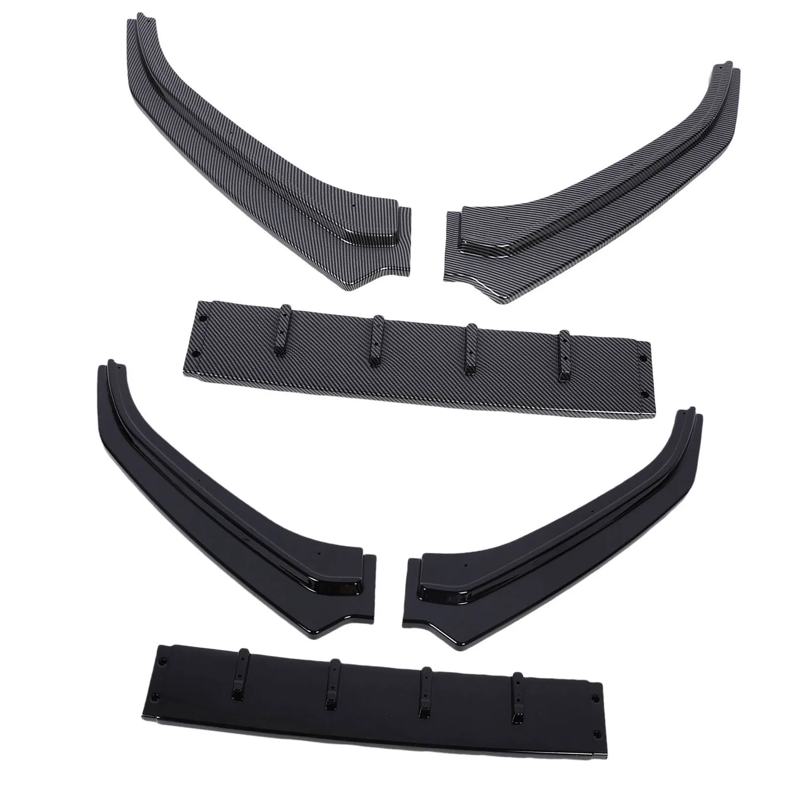 الجبهة حافة مصد السيارة المفسد ABS العدوانية نظرة الجبهة الشفاه الفاصل المفسد تحسين الديناميكا الهوائية المسمار لاصق تحديد للمركبة