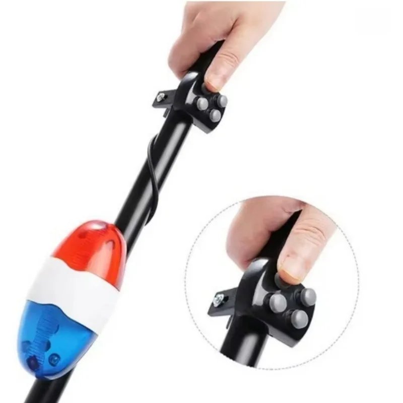 6 LED 4 لهجة الأصوات الدراجات جرس الشرطة سيارة ضوء الإلكترونية القرن صفارة الإنذار للطفل دراجة أطفال سكوتر الدراجات مصباح الملحقات