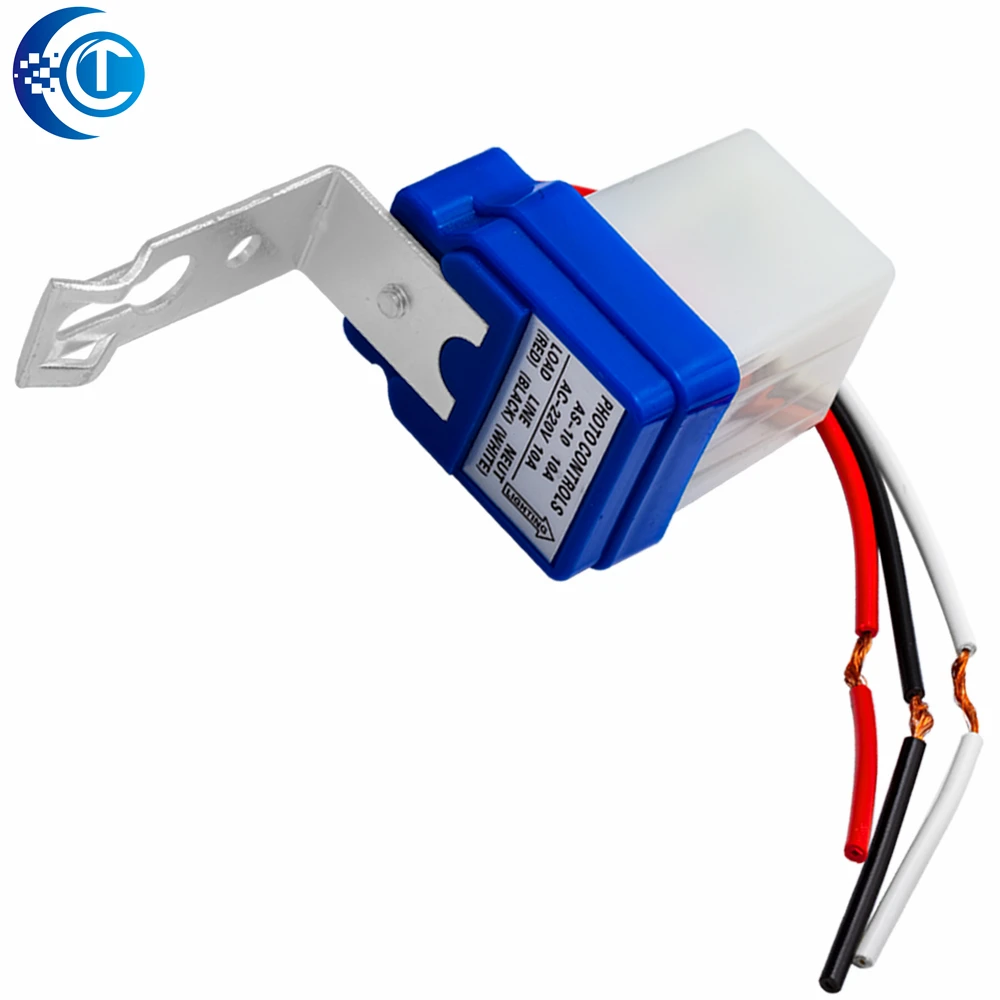 AS-10 Automatic Auto On Off Photocell Street Light Switch DC AC 220V 50-60Hz 10A Photo Control Photoswitch Sensor Switch
