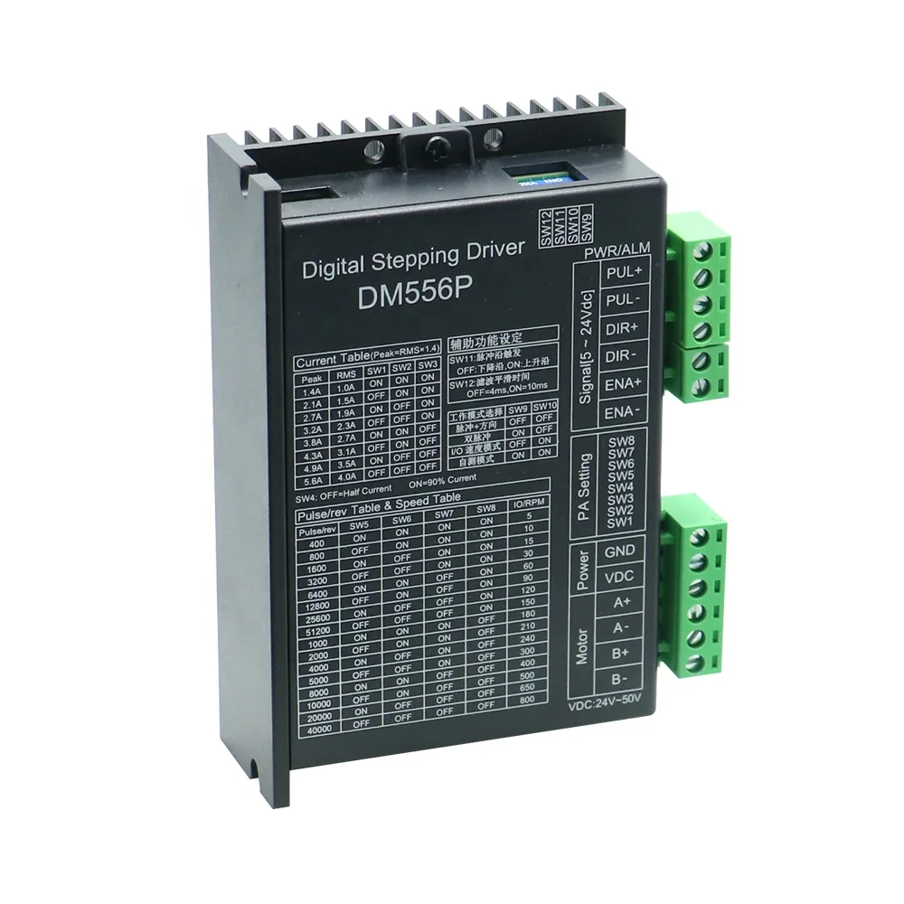 

HLTNC Дешевая цена Прямая продажа с фабрики Драйвер шагового двигателя Nema 23 57, двухфазный привод двигателя DM542 DM556P DM556 для фрезерного станка с ЧПУ