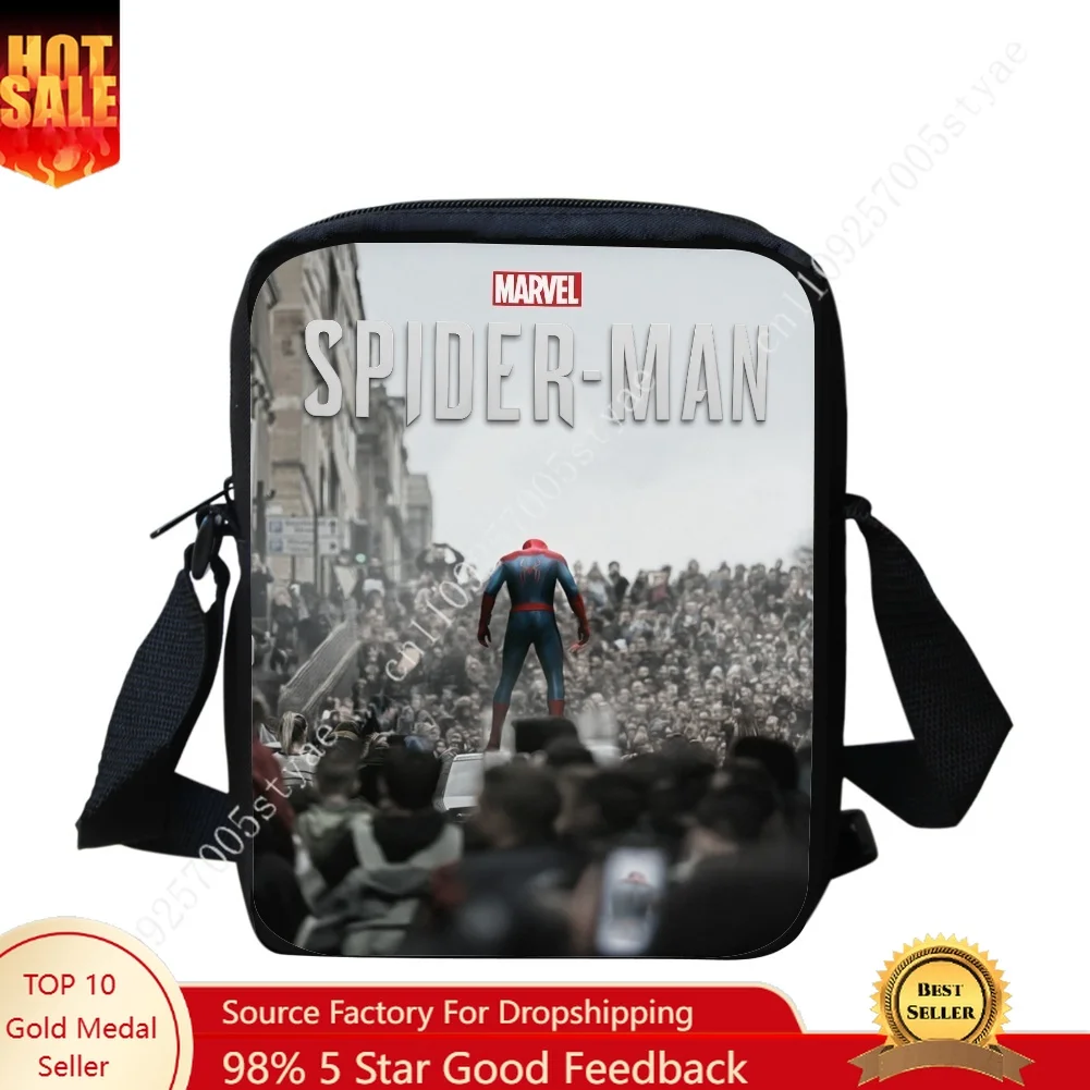 

Marvel Spider Man Peter Parker Crossbody Bags 3D Printing Sling Bags Small Shoulder Bag For Small Meseenger Bag Back to travel