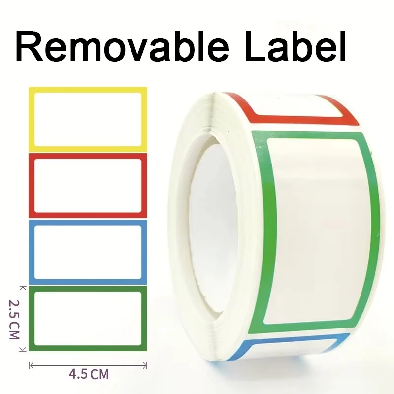 250Pcs Waterproof Blank Self Adhesive Assorted Label Stickers Removable Label Stickers Tag File For Office School Home Supplies