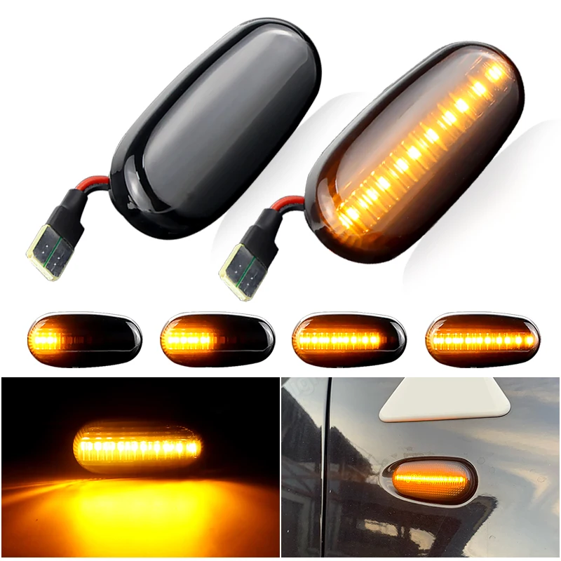 

2PCS for Alfa Romeo 147 GT 937 MiTo 955 for Fiat Bravo II Hatchback (198) LED Side Marker Light Flowing Turn Signal Lamp Blinker