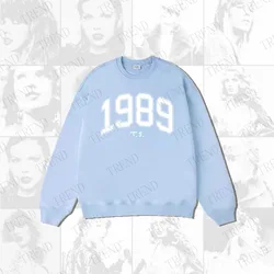 Kpop-cárdigan de manga larga con cuello redondo para mujer, Jersey holgado de algodón de gran tamaño con estampado de cola de la Era Tour, jersey de manga larga, Y2K, 1989, 2023