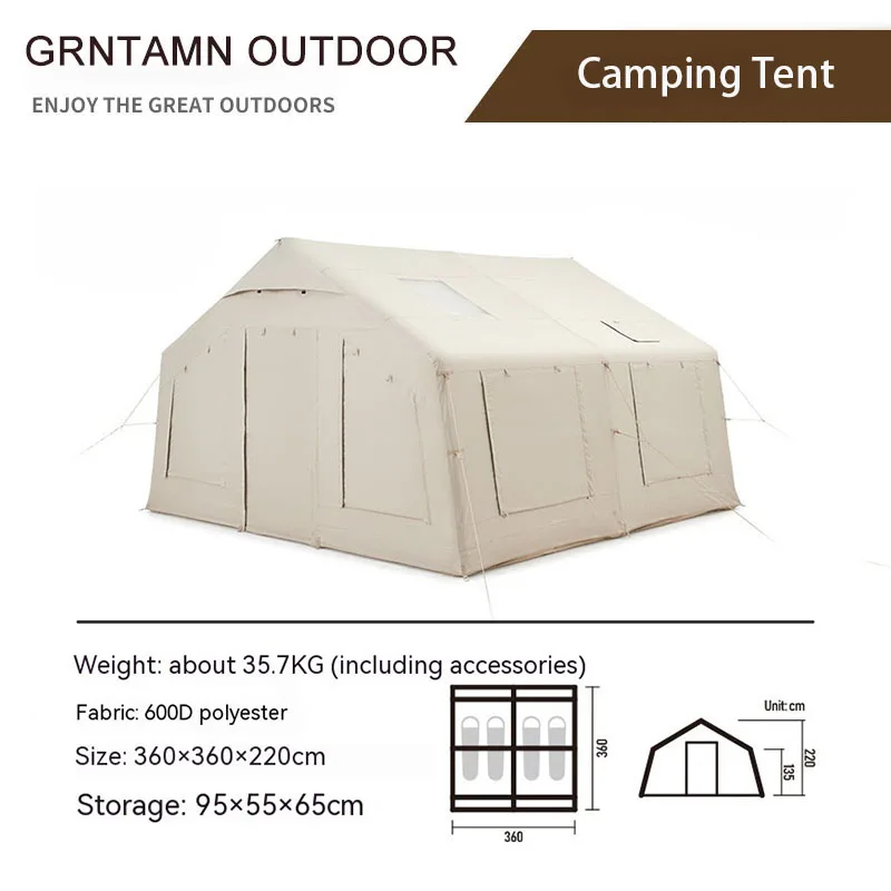 Inflatable Tent for Outdoor Camping, Thickened and Waterproof, Perfect for Hotels and Scenic Areas