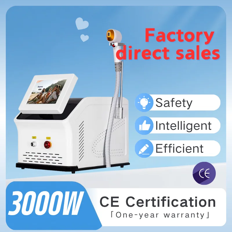Professional Diode Laser Hair Removal Machine 3 Wavelengths High Power Alexandrite 755nm 808nm 1064nm Customized for Salon