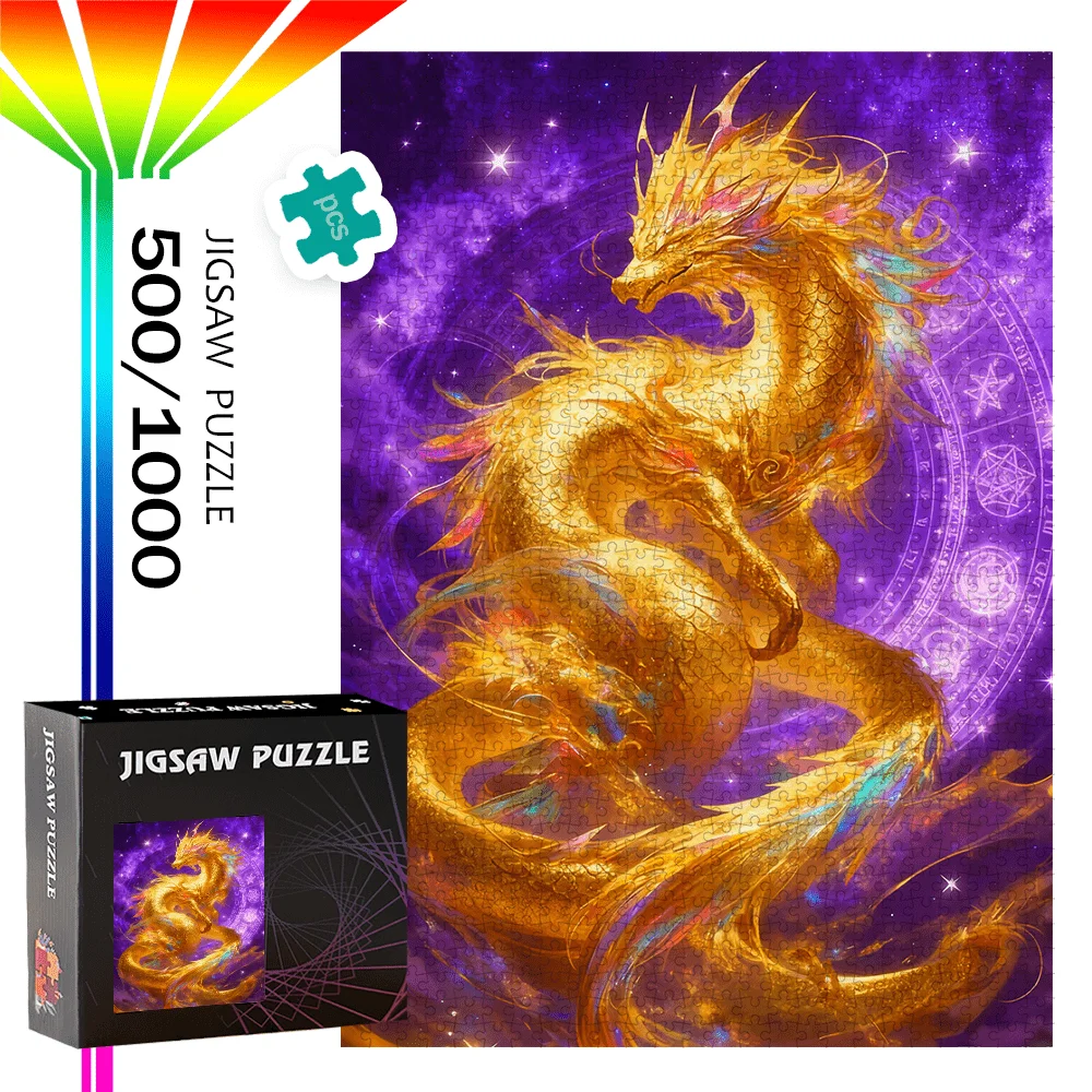 

500pcs/1000pcs High-Quality Jigsaw Puzzle | Portable Cardboard Puzzle for Birthday, Halloween, Christmas, Thanksgiving, Easter