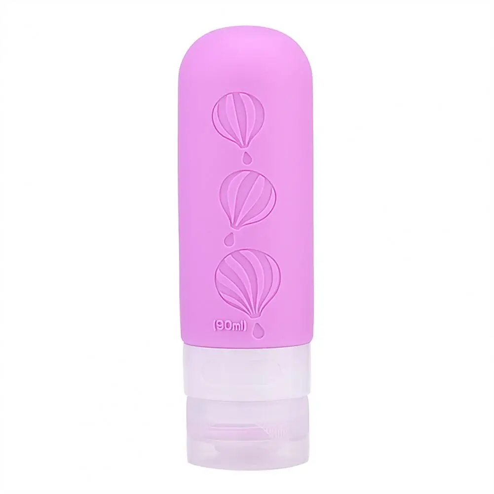 Travel Size Shampoo Dispenser Leak-proof Silicone Travel Bottle Set for Toiletries Condiments 90ml Squeeze Tube for Toiletries